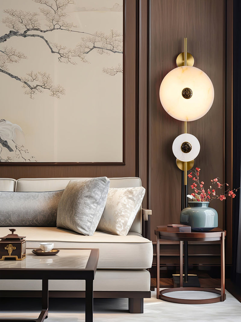 Alabaster Eclipse Wall Light-DWHOME