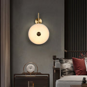 Alabaster Eclipse Wall Light-DWHOME