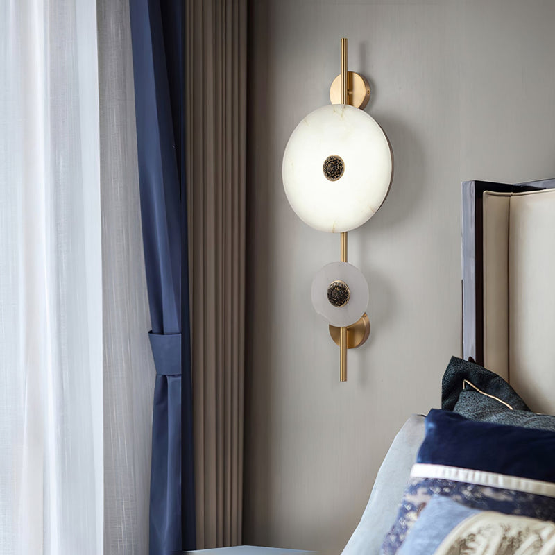 Alabaster Eclipse Wall Light-DWHOME