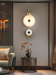 Alabaster Eclipse Wall Light-DWHOME