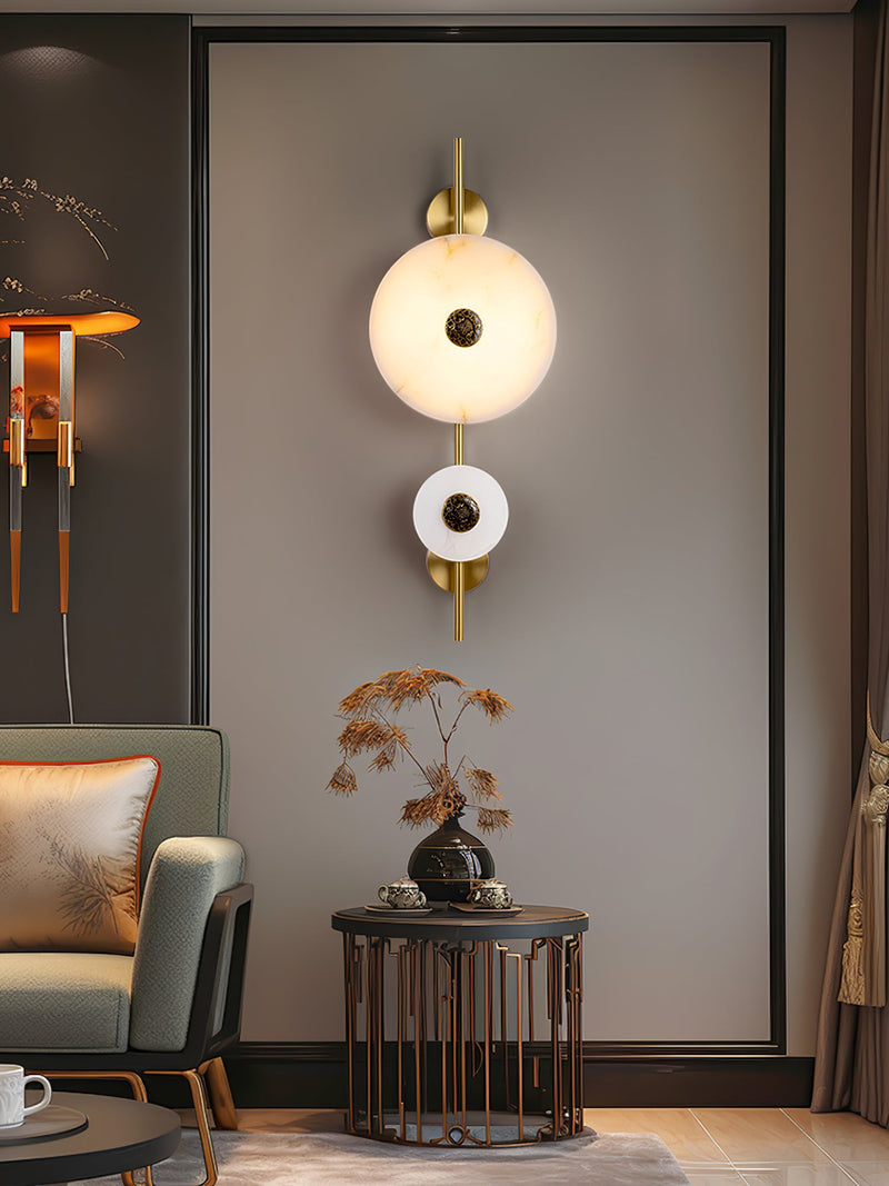 Alabaster Eclipse Wall Light-DWHOME