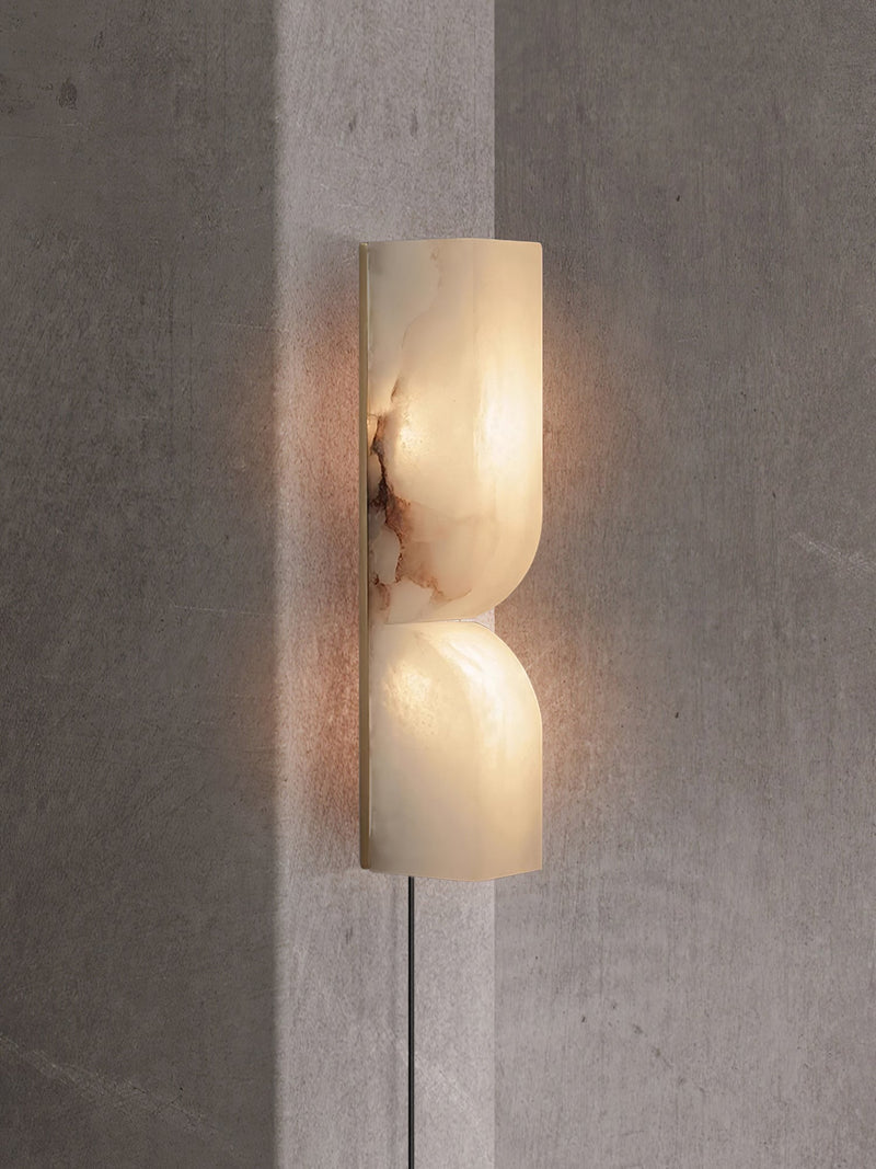 Alabaster Essence Plug-in Wall Sconce-DWHOME