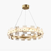 Alabaster Halo Chandelier-DWHOME
