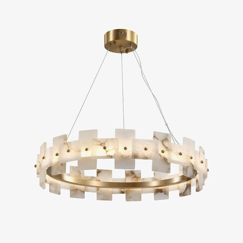 Alabaster Halo Chandelier-DWHOME