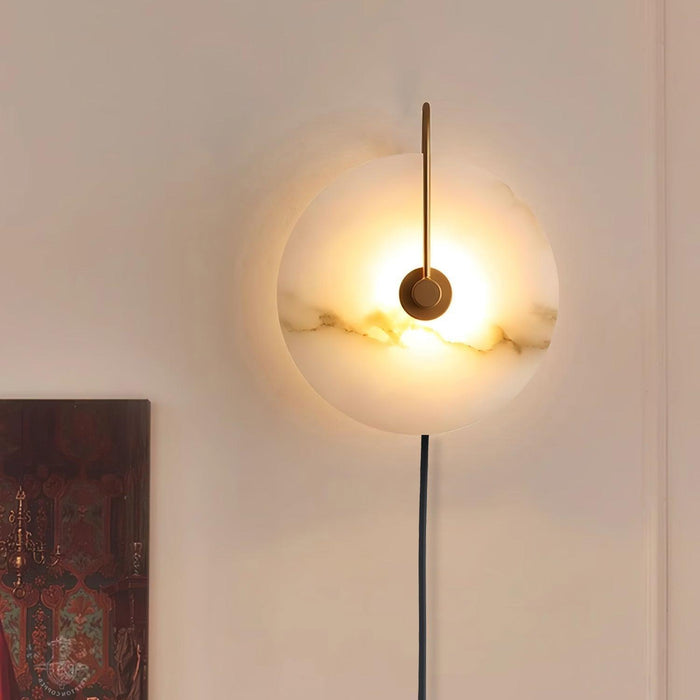 Alabaster LED Plug-In Wall Lamp-DWHOME