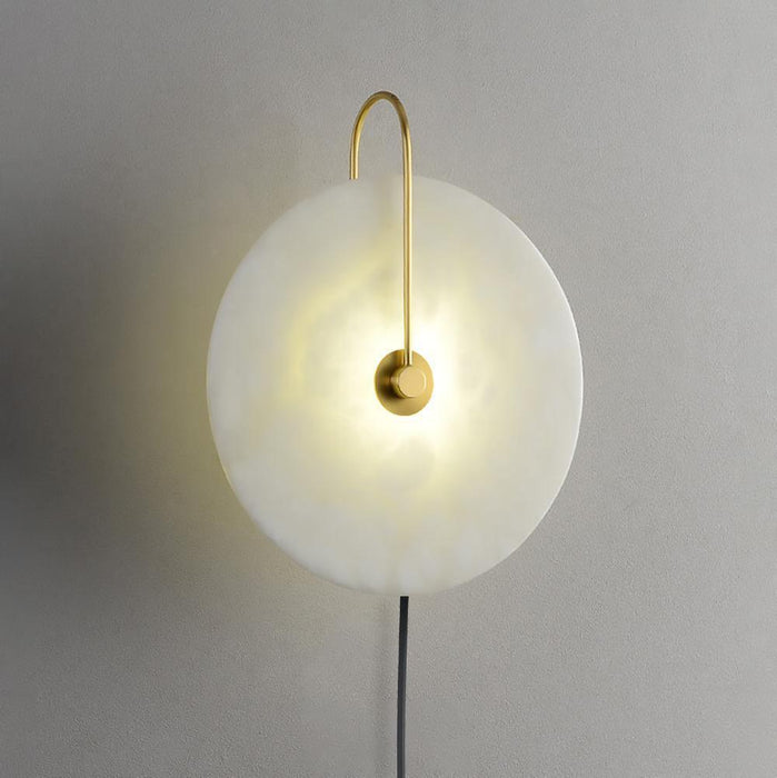 Alabaster LED Plug-In Wall Lamp-DWHOME