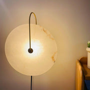 Alabaster LED Plug-In Wall Lamp-DWHOME