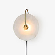 Alabaster LED Plug-In Wall Lamp-DWHOME