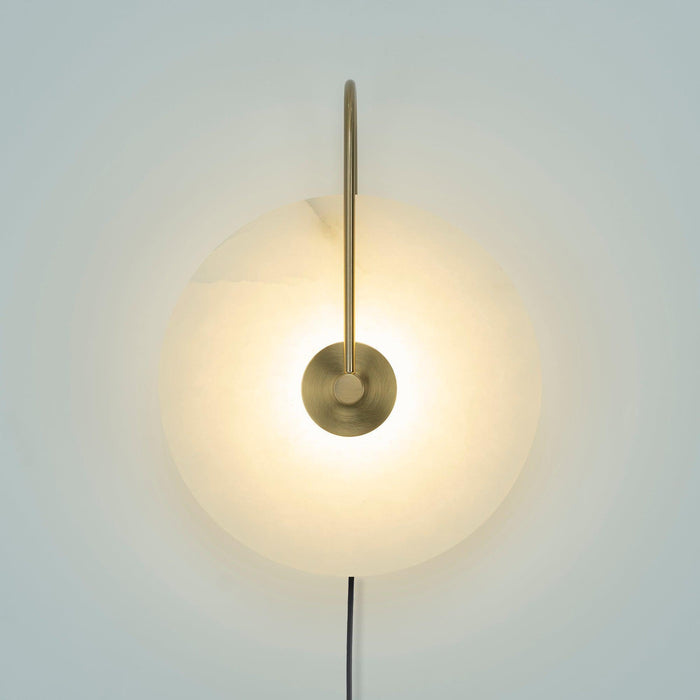 Alabaster LED Plug-In Wall Lamp-DWHOME