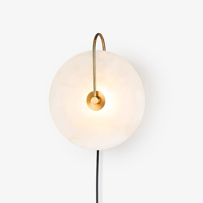 Alabaster LED Plug-In Wall Lamp.