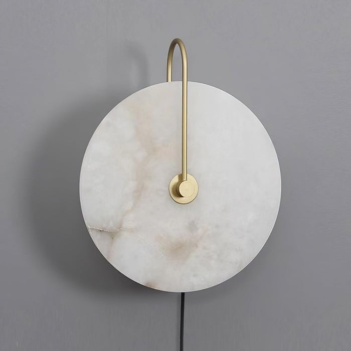 Alabaster LED Plug-In Wall Lamp-DWHOME