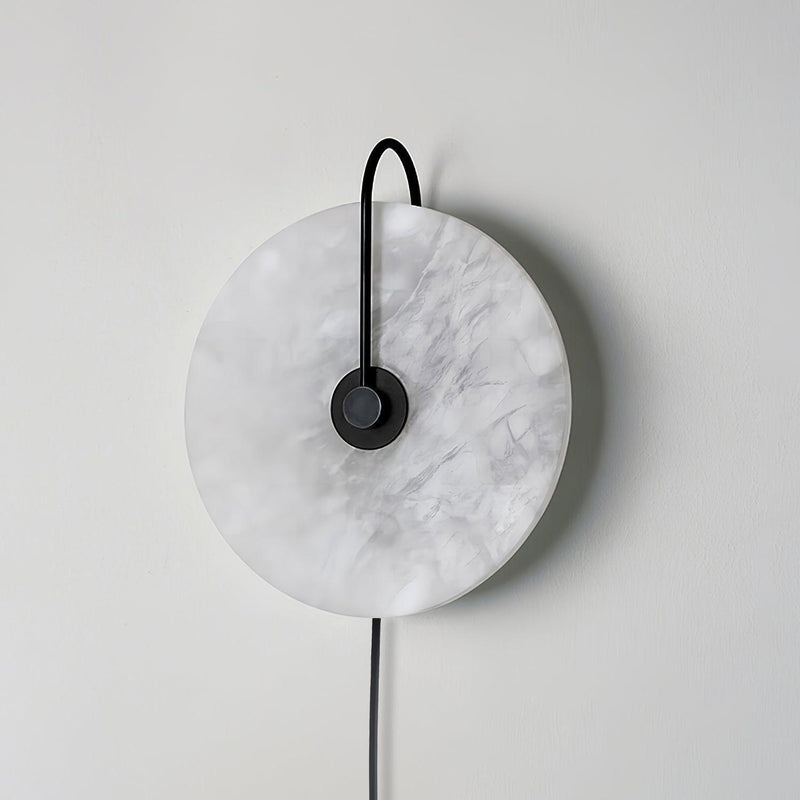 Alabaster LED Plug-In Wall Lamp-DWHOME