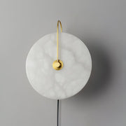 Alabaster LED Plug-In Wall Lamp-DWHOME