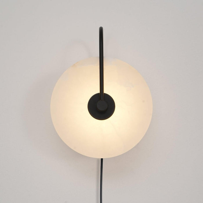 Alabaster LED Plug-In Wall Lamp-DWHOME