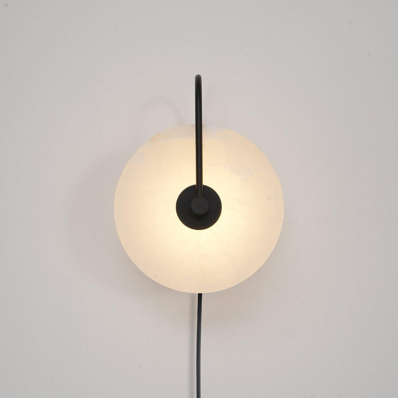 Alabaster LED Plug-In Wall Lamp-DWHOME