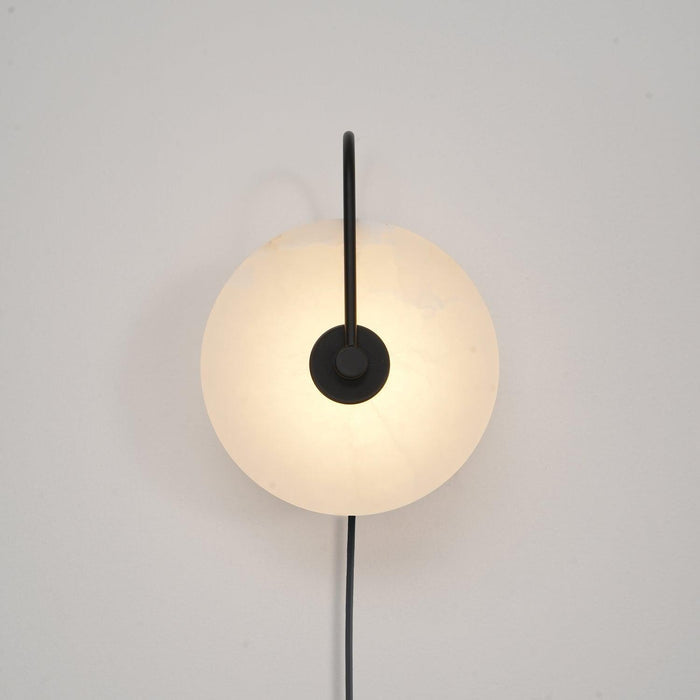 Alabaster LED Plug-In Wall Lamp-DWHOME