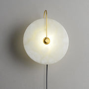 Alabaster LED Plug-In Wall Lamp-DWHOME