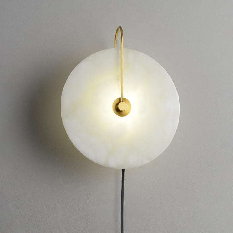 Alabaster LED Plug-In Wall Lamp-DWHOME