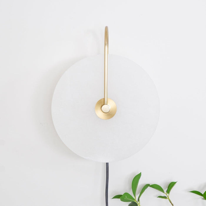 Alabaster LED Plug-In Wall Lamp-DWHOME