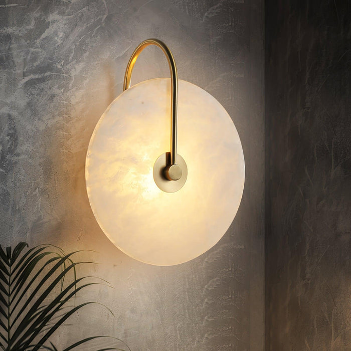 Alabaster LED Plug-In Wall Lamp-DWHOME