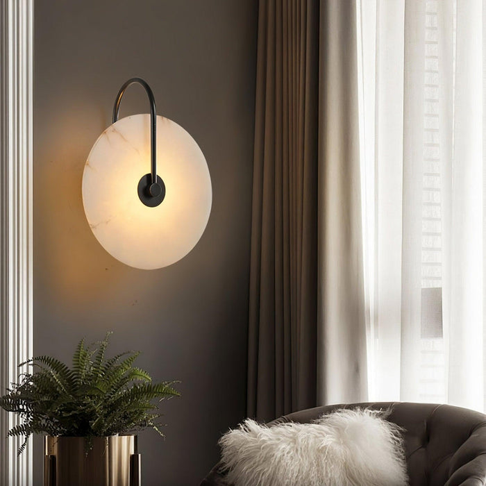 Alabaster LED Plug-In Wall Lamp-DWHOME
