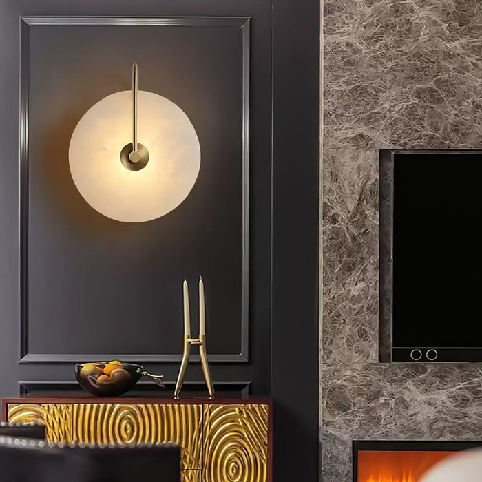 Alabaster LED Plug-In Wall Lamp-DWHOME