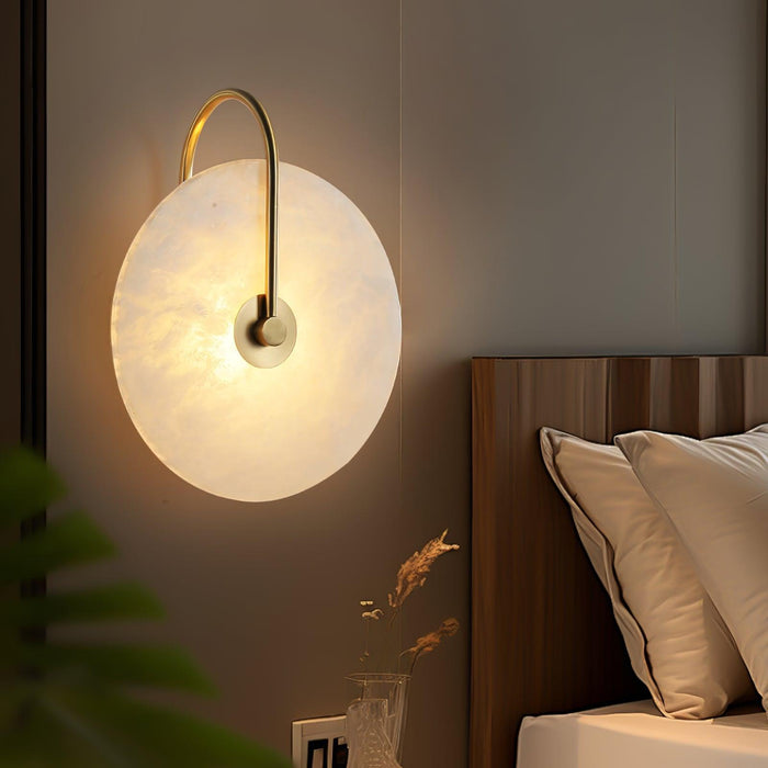 Alabaster LED Plug-In Wall Lamp-DWHOME