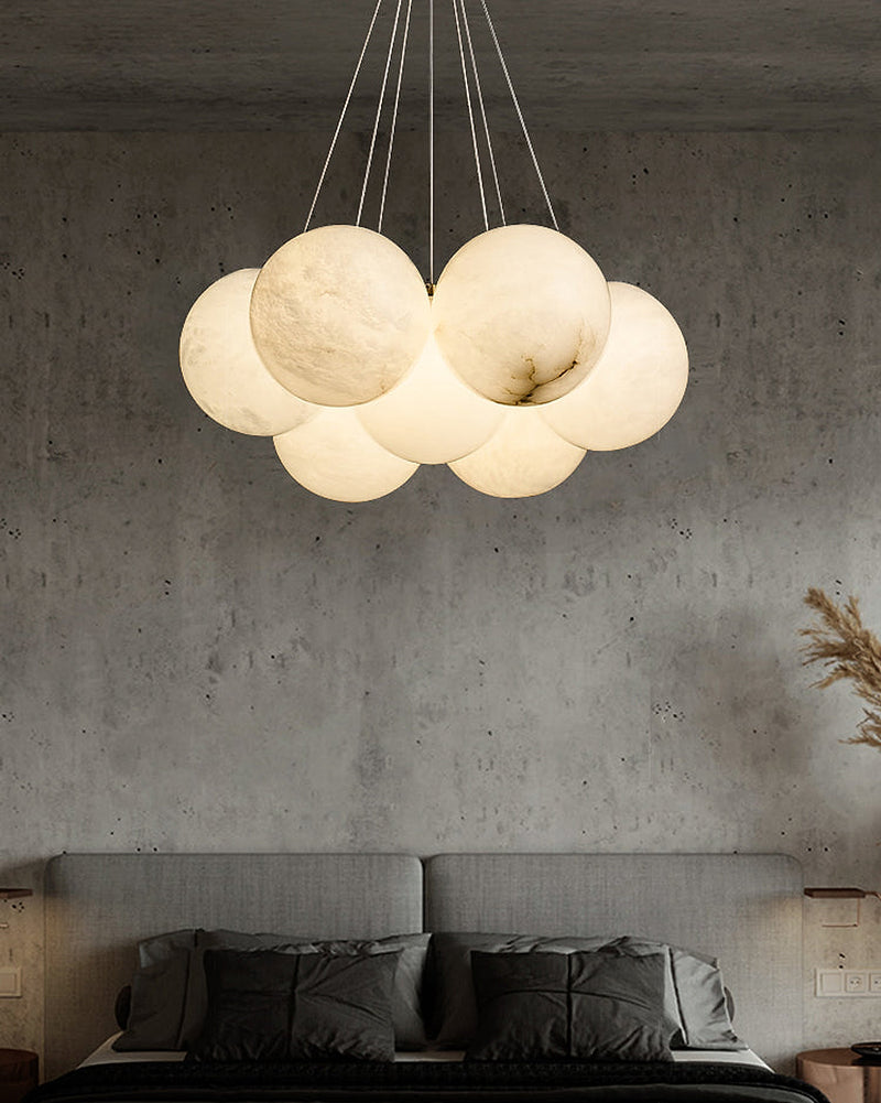 Alabaster Lunar Chandelier-DWHOME