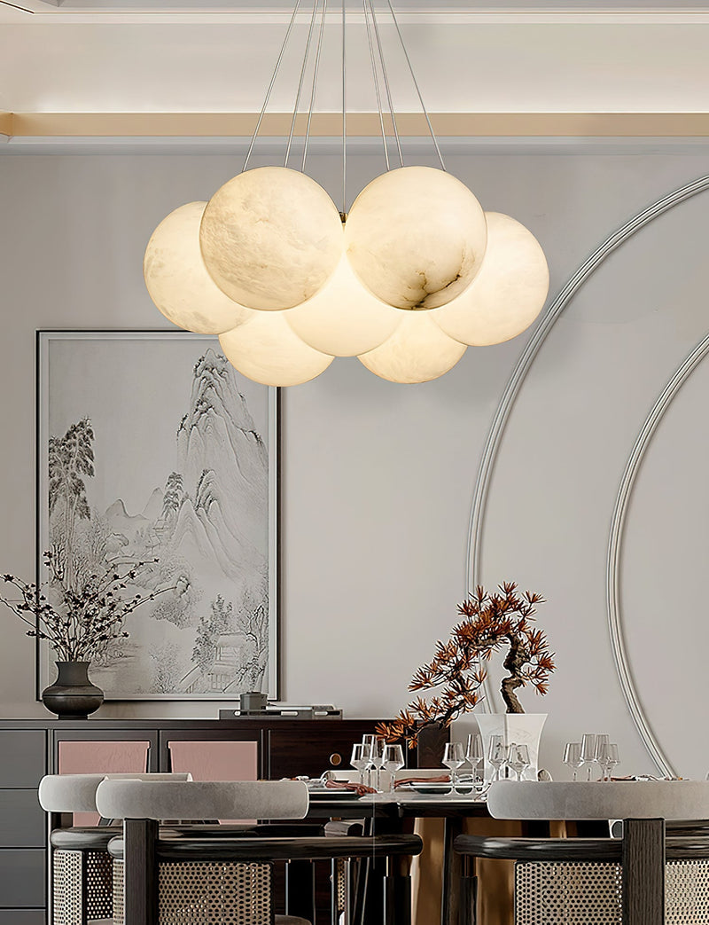 Alabaster Lunar Chandelier-DWHOME