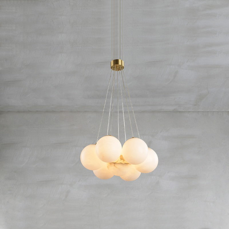 Alabaster Lunar Chandelier-DWHOME