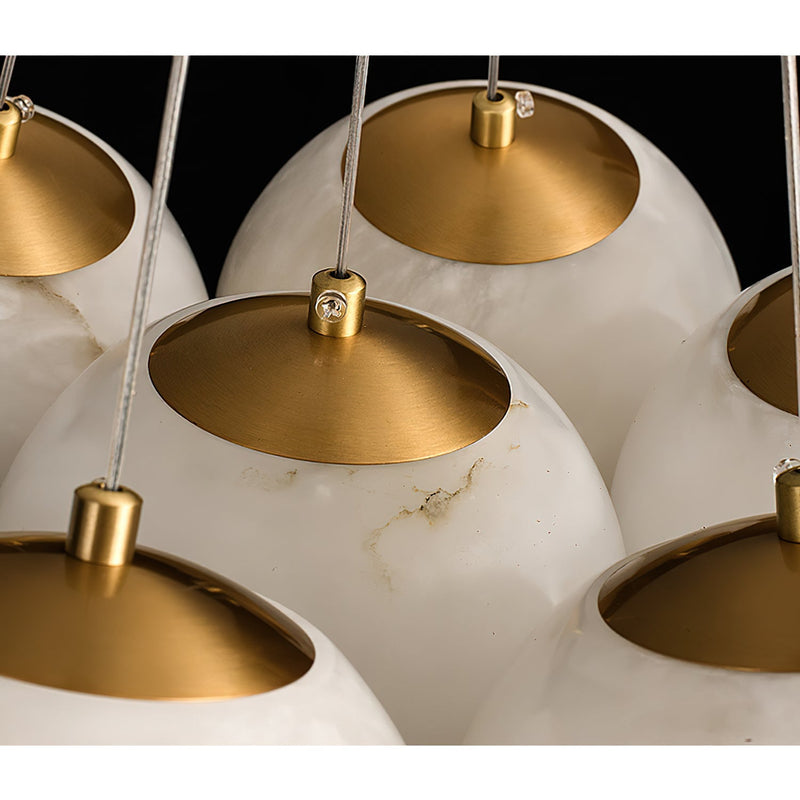Alabaster Lunar Chandelier-DWHOME