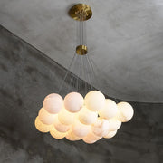Alabaster Lunar Chandelier-DWHOME