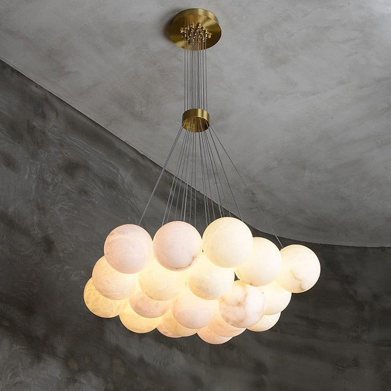 Alabaster Lunar Chandelier-DWHOME