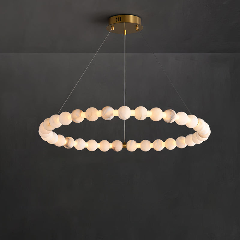 Alabaster Orb Ring Chandelier - Vakkerlight