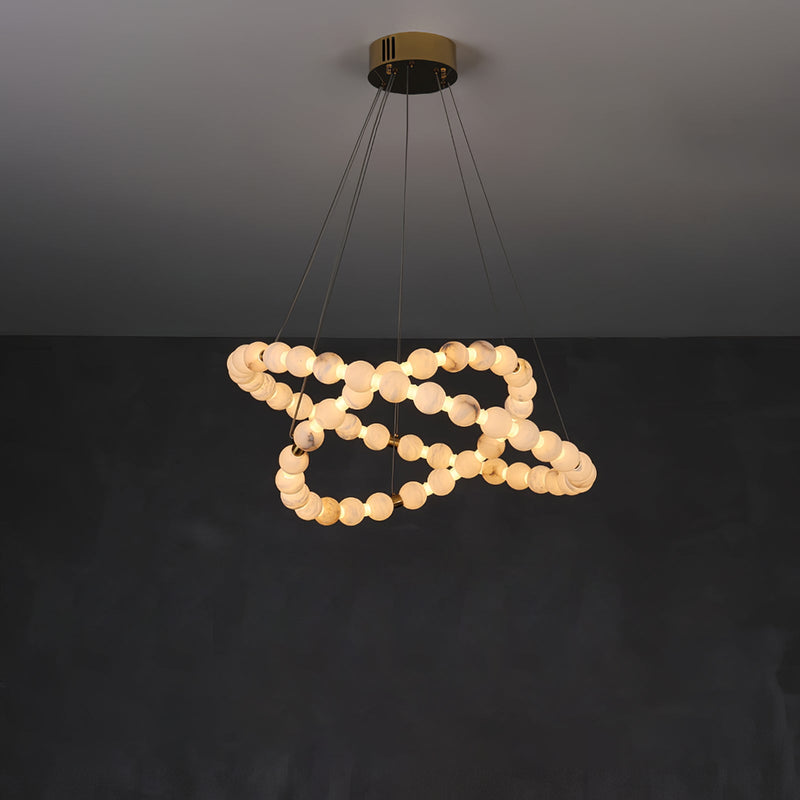 Alabaster Orb Ring Chandelier - Vakkerlight