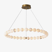 Alabaster Orb Ring Chandelier - 