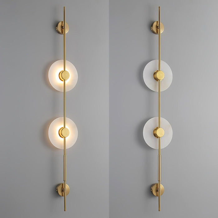 Alabaster Vertical Wall Sconce.