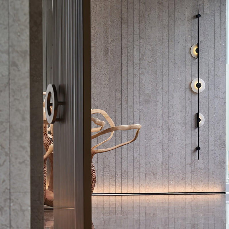 Alabaster Vertical Plug-in Wall Sconce-DWHOME