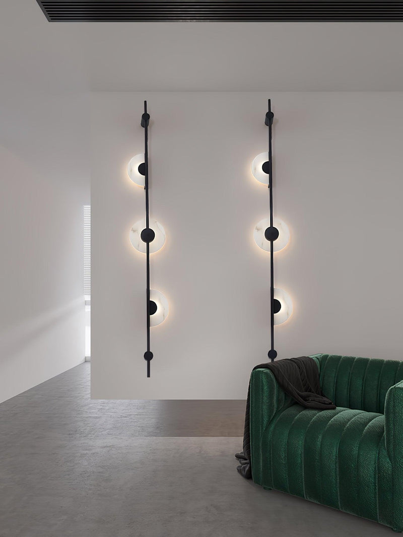 Alabaster Vertical Plug-in Wall Sconce-DWHOME