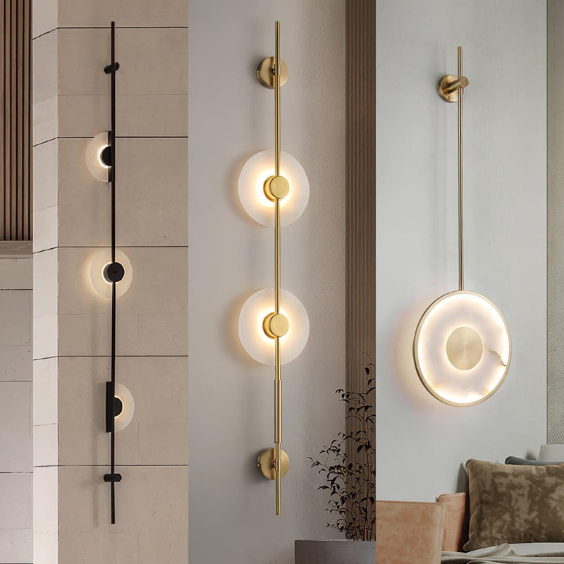 Alabaster Vertical Wall Sconce-DWHOME