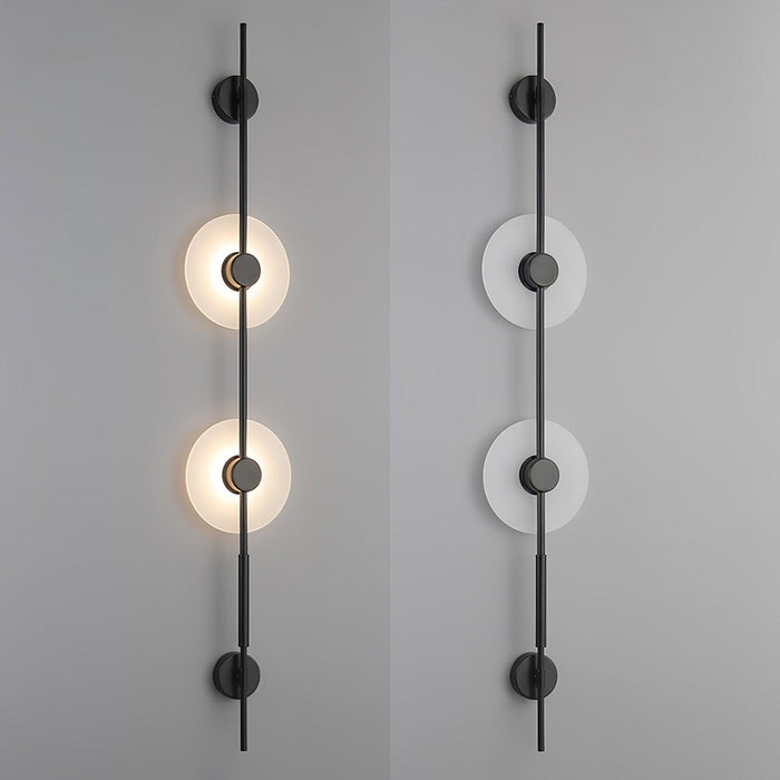 Alabaster Vertical Plug-in Wall Sconce.