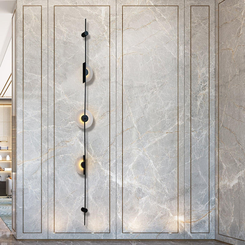 Alabaster Vertical Plug-in Wall Sconce-DWHOME