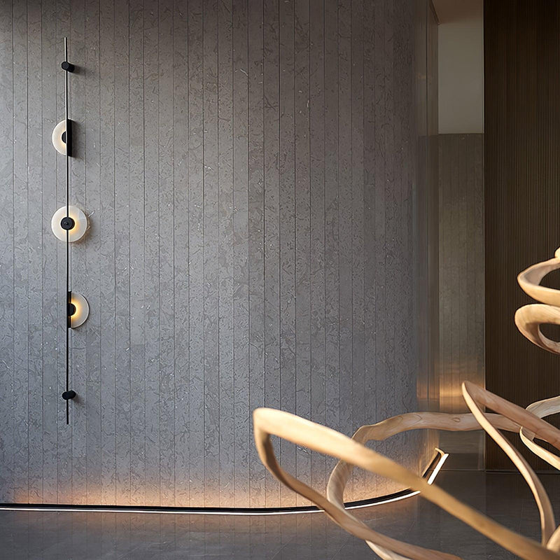Alabaster Vertical Plug-in Wall Sconce-DWHOME