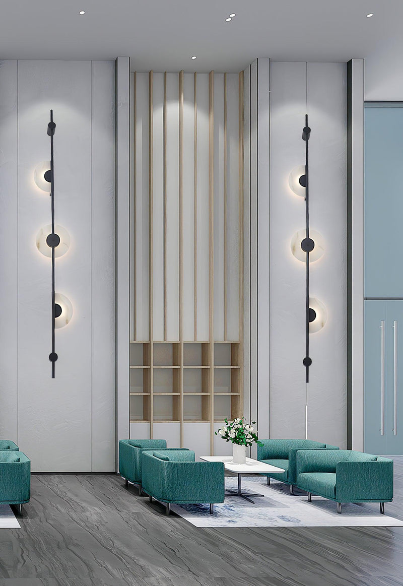 Alabaster Vertical Plug-in Wall Sconce-DWHOME