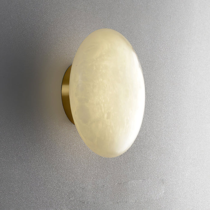 Alabaster Oval Ceiling Lamp.