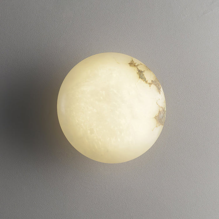 Alabaster Oval Ceiling Lamp.