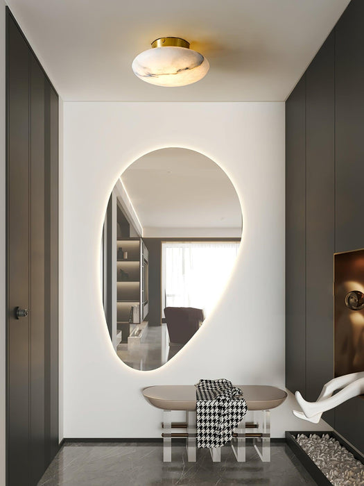 Alabaster Oval Ceiling Lamp - DWHOME