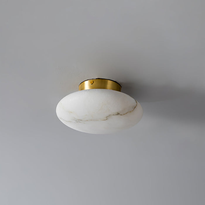 Alabaster Oval Ceiling Lamp.