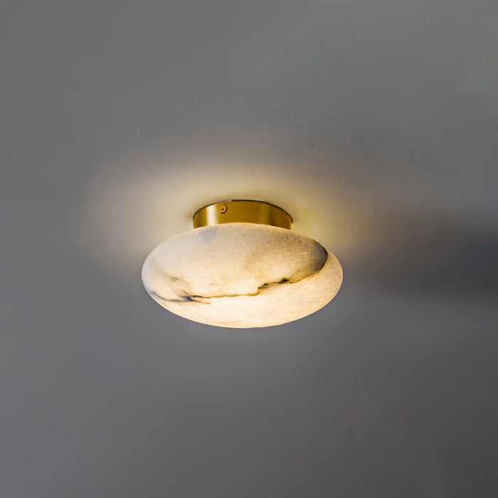 Alabaster Oval Ceiling Lamp.