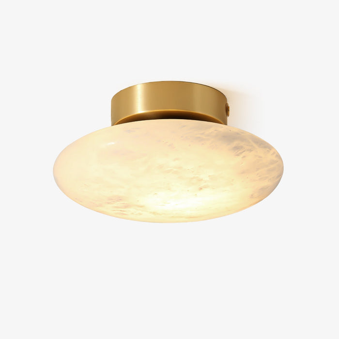 Alabaster Oval Ceiling Lamp.